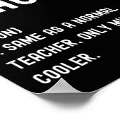 History Teacher Definition First Day Of School  Poster (Hoek)