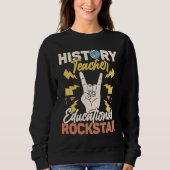 History Teacher Educational Rockstar Education Pro Trui (Voorkant)