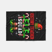 History Teacher Elf Squad Xmas Elf Hat Scute Ss Cu Fleece Deken (Voorkant (Horizontaal))