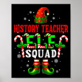 History Teacher Elf Squad Xmas Elf Hat Scute Ss Cu Poster (Voorkant)