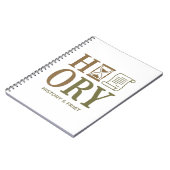 History Teacher Typography Design Notitieboek (Linkerzijde)
