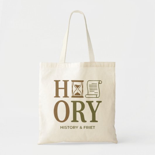 History Teacher Typography Design Tote Bag (Voorkant)