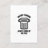 History teachers always bring up the past visitekaartje (Voorkant)