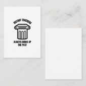 History teachers always bring up the past visitekaartje (Voorkant / Achterkant)