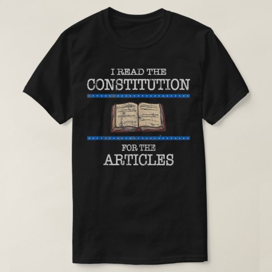 History Teachers Read the Constitution Distressed T-shirt (Design voorkant)