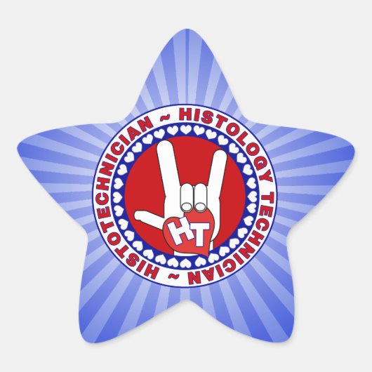 HISTOTECHNISCHE HISTOLOGIETECH LOVE LOGO ASL STER STICKER (Voorkant)