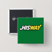 HISWAY Logo Vierkante Button 5,1 Cm (Voorkant /achterkant)