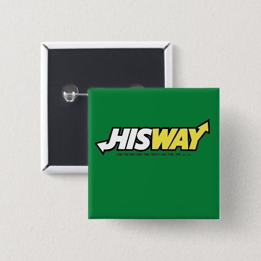HISWAY Logo Vierkante Button 5,1 Cm (Voorkant /achterkant)