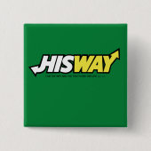 HISWAY Logo Vierkante Button 5,1 Cm (Voorkant)
