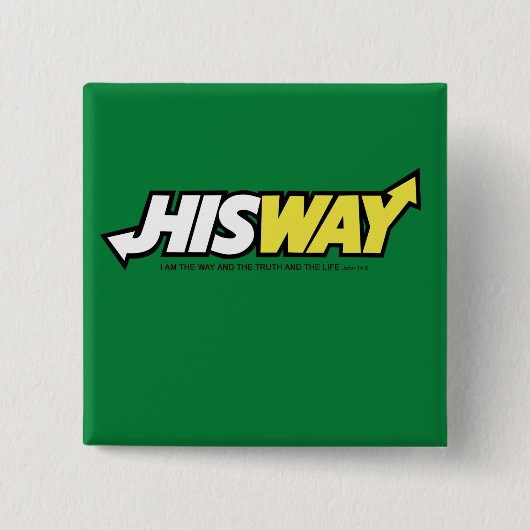 HISWAY Logo Vierkante Button 5,1 Cm (Voorkant)