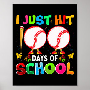 Hit 100 Days Honkbal Kostuum voor kinderen 100e da Poster