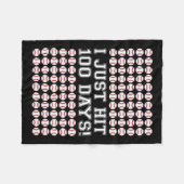 Hit 100 Days of School Baseball Teacher Boys 100th Fleece Deken (Voorkant (Horizontaal))