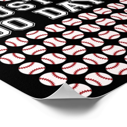 Hit 100 Days of School Baseball Teacher Boys 100th Poster (Hoek)