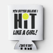 hit als een meisje volleybal blikjeskoeler (Achterkant)