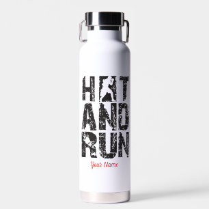 Hit And Run Boxer Silhouet Vecht Sporten Typogra Waterfles