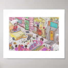 Hit and Run Disco Rouwposter Poster