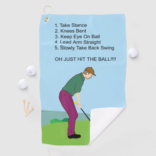 Hit de bal! Golf Towel Golfhanddoek (Insitu)