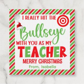 Hit de Bullseye kerst Bedankjes Labels