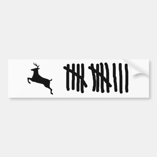 Hit Deer Tally Bumpersticker (Voorkant)