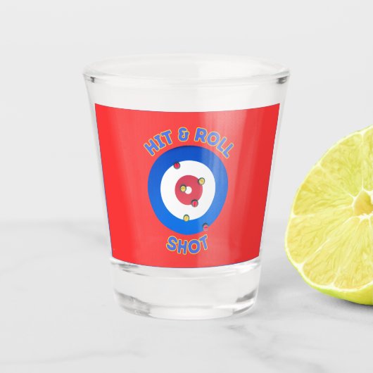 Hit en Roll Curling Shot T-shirt Glas (Voorkant)