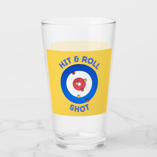 Hit en Roll Curling Shot T-shirt Glas (Voorkant)
