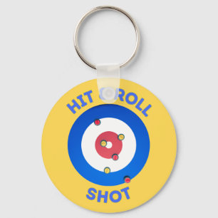 Hit en Roll Curling Shot T-shirt Sleutelhanger