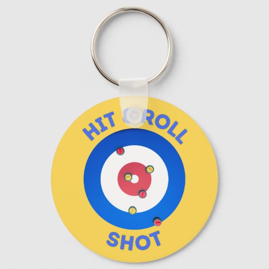 Hit en Roll Curling Shot T-shirt Sleutelhanger (Voorkant)