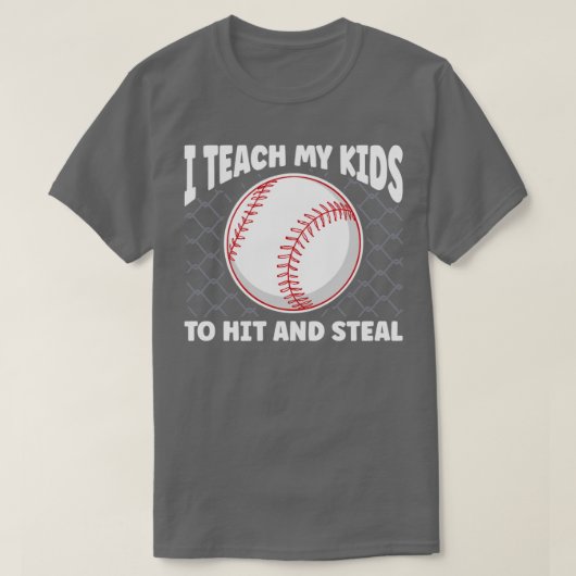 Hit en Steal Baseball1 T-shirt (Design voorkant)