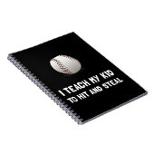 Hit en Steal Baseball Notitieboek (Rechterzijde)