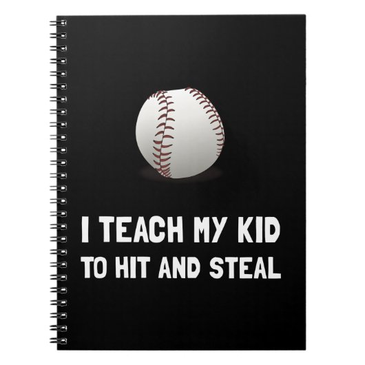 Hit en Steal Baseball Notitieboek (Voorkant)