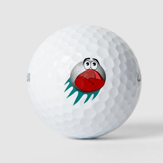 Hit golfbal Cartoon Golfballen (Voorkant)