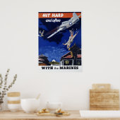 Hit hard en vaak met de mariniers poster (Keuken)