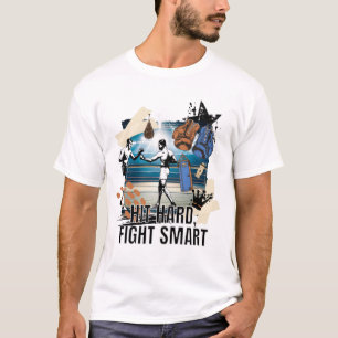 Hit Hard Fight Smart - Retro Boksen T-shirt