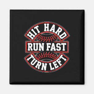 Hit Hard Run Fast Snel linksaf Shirt Mannen Boy Ve Magneet