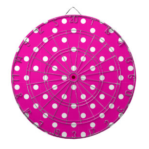 HIT HET DOT Hot Pink Polka Dot Dart Board Dartbord