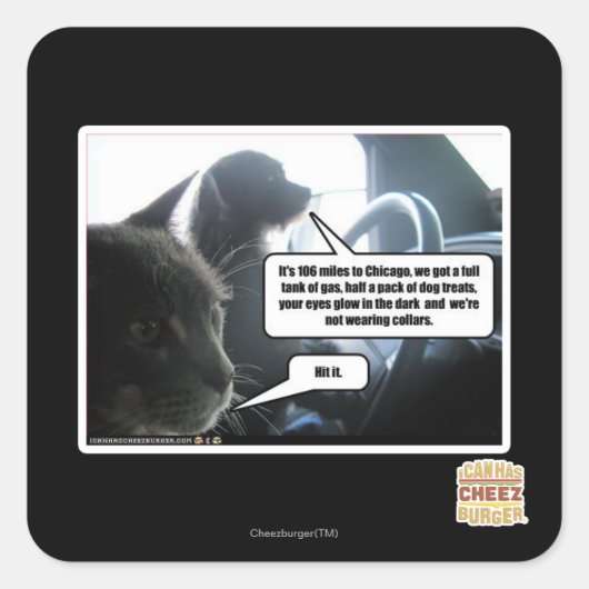 Hit het. vierkante sticker (Voorkant)