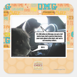 Hit het. vierkante sticker