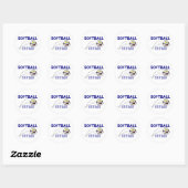 Hit it it Hard Softball Ronde Sticker (Vel)