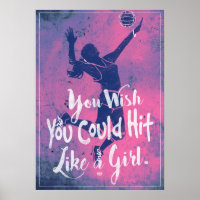 Hit Like a Girl Pink Volleyball 2