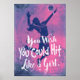 Hit Like a Girl Pink Volleyball 2 Poster