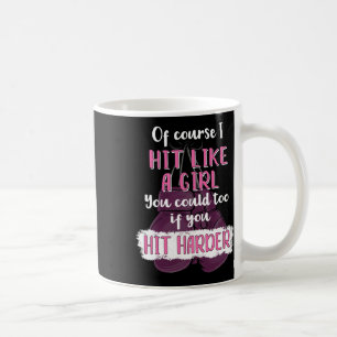 Hit Like A Girl T Shirt Fun Kickboksen T-shirt Koffiemok