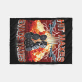 Hit Maxes Ontwijken Belastingen Grappige Gym Bodyb Fleece Deken (Voorkant (Horizontaal))