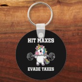 Hit Maxes Ontwijken Belastingen Grappige Gym Bodyb Sleutelhanger (Voorkant)