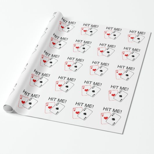 HIT ME! Blackjack Cadeaupapier (Uitgerold)