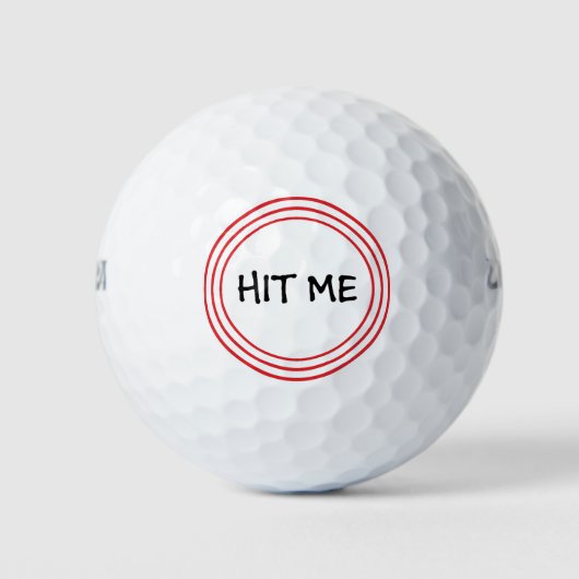 Hit me Golf Balls Golfballen (Voorkant)