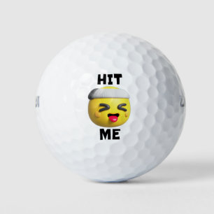 Hit me - grappige spottende emoji, vervelend en sa golfballen