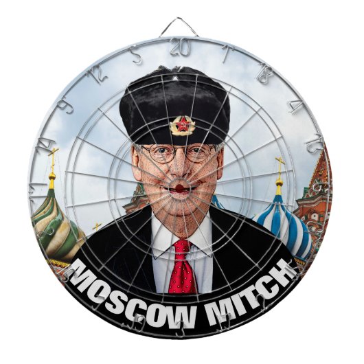 Hit Moskou Mitch McConnell in de Kisser Dartbord (Voorkant)