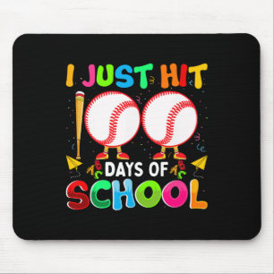 Hit net 100 dagen van school honkbal 100th dag jon muismat