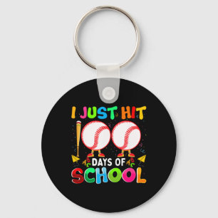 Hit net 100 dagen van school honkbal 100th dag jon sleutelhanger