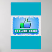 Hit That Like Button Invitations & Announcements Poster (Voorkant)